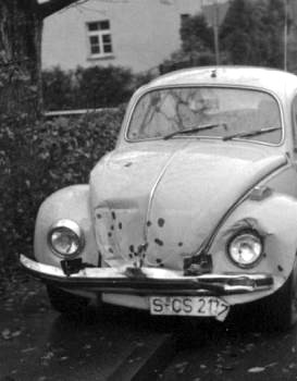 Leicht verbeult - leider war der Rahmen verzogen