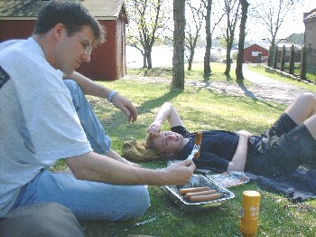 mitten in der City mit Einweggrill